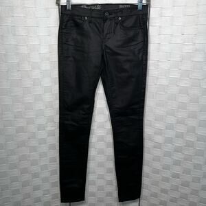 Madewell Women’s Black Coated Skinny Skinny Jeans Size 25 Grunge Hipster Classic